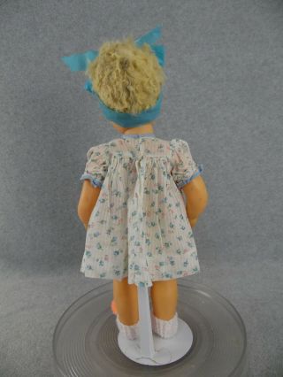 16” vintage hard plastic vinyl jointed Terri Lee Doll w blonde Caracul Wig TLC 3