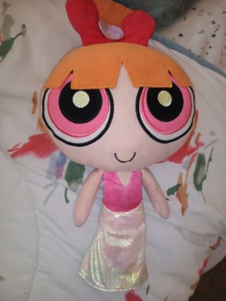 Vintage 2000 Powerpuff Girls Blossom Plush/dresstoy Doll 10 "