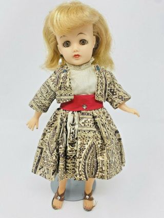 Vintage Ideal Little Miss Revlon Doll Vt 10 1/2 With Complete Outfit 10.  5 " Blond