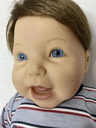 Vtg Lee Middleton Baby Doll Brown Hair Blue Eyes 19 " 040797 1997 Reva Schick Boy