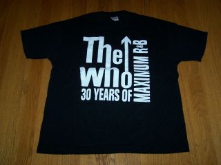 The Who " 30 Years Of Maximum R&b " T - Shirt 1994 Adult Xl Hanes Heavyweight Nos