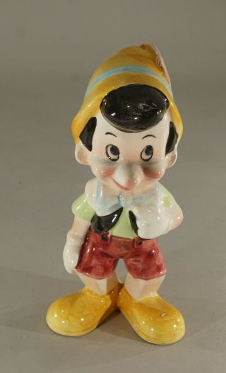 Vintage Walt Disney Pinocchio Ceramic Figurine 5 1/2 " Tall
