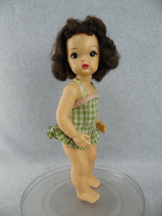 16” Vintage Hard Plastic Vinyl Jointed Terri Lee Doll With Tagged Romper 1950s,