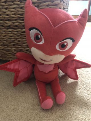 Pj Masks Owlette Plush Light Up Talking Doll 15 " Just Play Talks Stuffed Red Toy