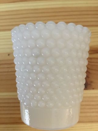 Vintage Fenton Opalescent Milk Glass Votive Candle Toothpick Holder