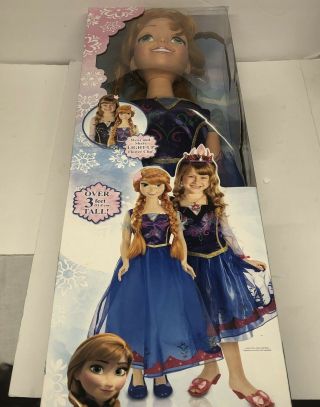 Big 38 " Tall Frozen Princess Anna Life Size Doll With Pretty Dress & Shoes