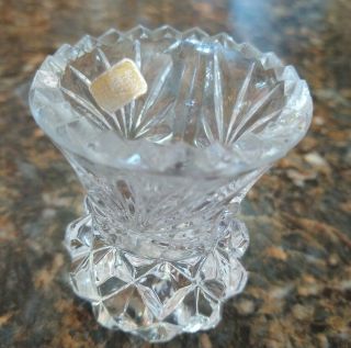 56.  Princess House 24 Lead Crystal Toothpick Holder Small Bud Vase W.  Germany