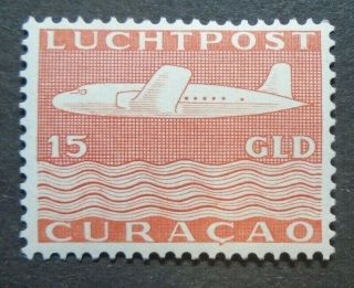 Early Airmail 15 Gld Vf Mlh Curacao Nederland Netherlands B9.  56 Start 0.  99$