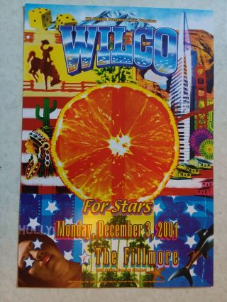 Wilco & For Stars | Fillmore,  Sf | 2001 Concert Poster Bgp F499