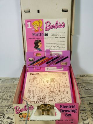 Vintage 1963 Barbie Electric Drawing Set No 8230