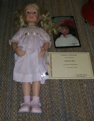 Julie Good Kruger Artist Doll 20 " Tall Vinyl “daddy’s Girl” Doll Retail $250