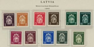 Latvia Scott 217 - 229 In Mh
