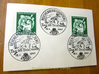 Ebs Germany 1941 Stamp Day Tag Der Briefmarke Michel 762 Fd Sonderstempel 542
