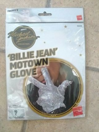 Michael Jackson Billie Jean Motown Sequin Glove Silver -