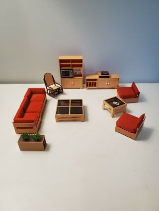 Vintage Tomy Smaller Homes Doll House Furniture Livingroom 1:16