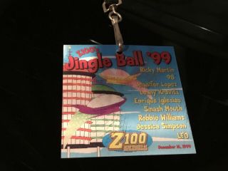 Jingle Ball Concert 1999 Lenticular Artist Pass Lenny Kravitz Band Member Owned