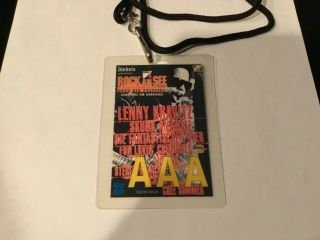 Lenny Kravitz Rock Am See Festival 1999 All Access Laminated Pass Member Owned