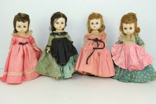 Vintage Madame Alexander Kins Little Women Dolls - Marme Amy Meg Jo - Creepy Odd