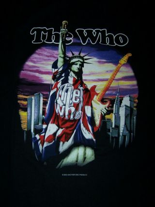 THE WHO CONCERT T - SHIRT MADISON SQUARE GARDEN NYC OCTOBER 2000 LARGE 2