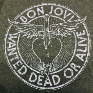 Bon Jovi Wanted Dead Or Alive Concert Tour Tee T Shirt Women " S Large