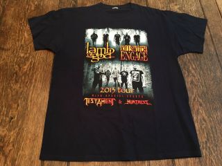 Lamb Of God & Killswitch Engage Mens L 2013 Tour Shirt Testament & Huntress Wow