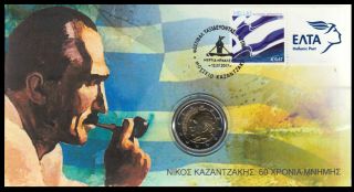 Greece 2017 60 Years Since The Death Of Nikos Kazantzakis 2 Euro Coin Ii