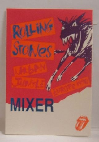 The Rolling Stones - Urban Jungle Cloth Tour Backstage Pass