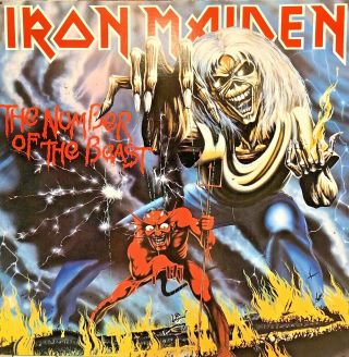 Iron Maiden The Number Of The Beast 12 " X12 " Promo Album Cover Flat 1982