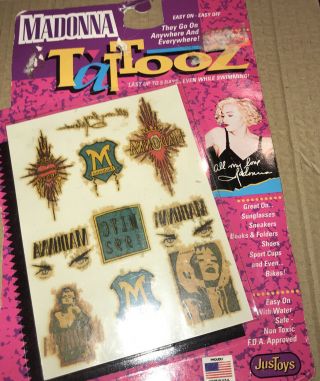 Madonna Tattooz 1991 Package Of Temporary Tattoos
