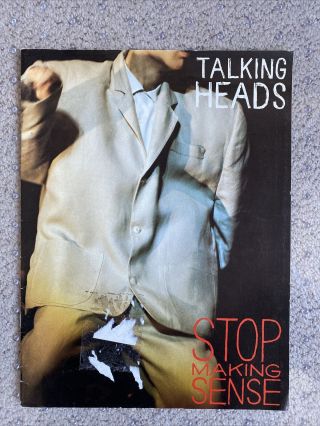 Talking Heads Stop Making Sense Tour Book Program 1984 David Byrne