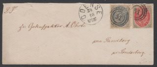 Denmark 18xx.  Cover To Germany.  Nummeral / Lapidar Canc.  " 51 / Odense "