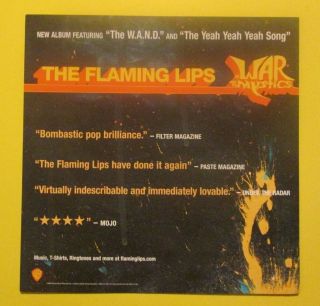 The Flaming Lips At War With The Mystics Promo Poster Flat 12 