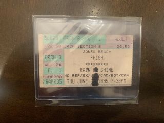 Phish Ticket Stub In Case 06/28/1995 Jones Beach Wantagh,  Ny York Nyc