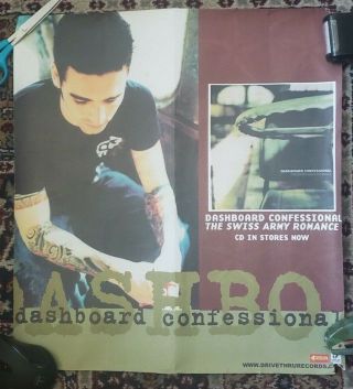 Dashboard Confessional Swiss Army Romance Poster Drive - Thru Fiddler Records Emo