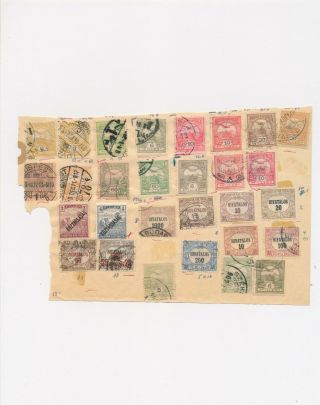 Hungary: 174 Stamps On Old Stock Sheets And Vintage Album Pages.  All Early