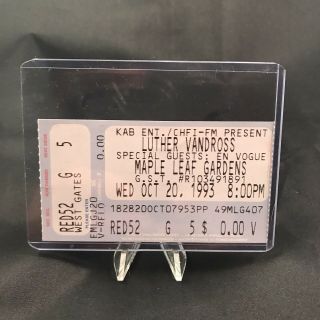 Luther Vandross En Vogue Maple Leaf Garden Canada Concert Ticket Stub Vtg 1993