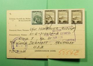 Dr Who 1946 Austria Vienna Postcard To Usa Pow Camp Censored F60320