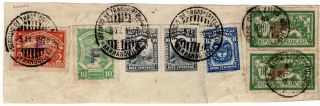 France - Colombia - Scadta Consular 10c & 2p On Piece - Sc Clf58/65 - 1928 Rare