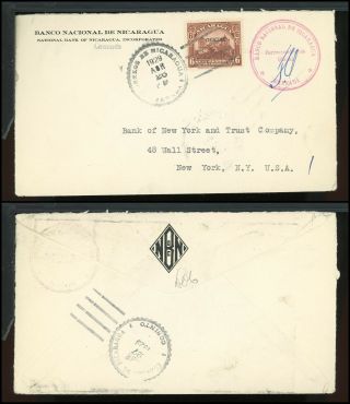 Nicaragua Postal History Lot 21 1929 Official 6c Managua - Nyc $$$