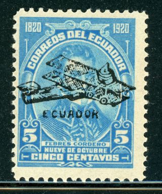Ecuador Mnh Specialized: Bertossa Xxvii.  E 5c Blue (black) Ovpt Type C $$$
