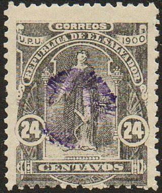 El Salvador 1900 24c Ceres Small Sunburst,  Mh,  Sct 260 Sg 445 - Scarce