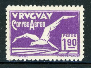 Uruguay Mh Air Post Albatross Selections: Scott C24 1.  90p Violet (1928) Cv$95,