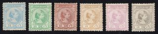 Suriname 1892 - 93 Set Of Stamps Mi 29 - 34 Mng Cv=130€