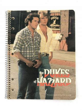Vintage Dukes Of Hazzard Spiral School Notebook Bo Luke Duke 1981
