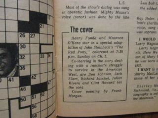 March 18 - 1973 Chicago Sun - times TV Maga (THE RED PONY/CLINT HOWARD/MAUREEN O ' HARA 3