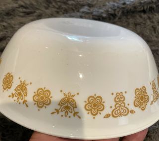 Vintage Corelle Butterfly Gold 8 1/2 " Round Vegetable Serving Bowl 8.  5 "