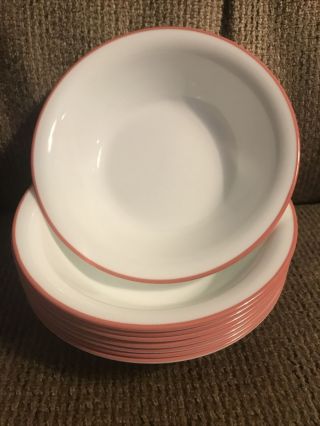 Eight (8) Corelle Sand Art 7 1/4” Cereal Bowls