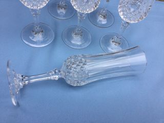 Fluted Champagne (6) Set Cristal D’arques - Durand Longchamp Crystal Glasses