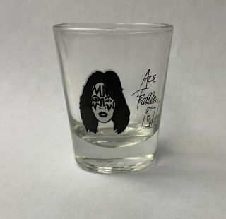 Kiss Band Vintage Shot Glass Ace Frehley Signature Screen Printed Barware