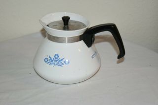Vintage Corning Pyrex Blue Cornflower 6 Cup Teapot P 104 Euc